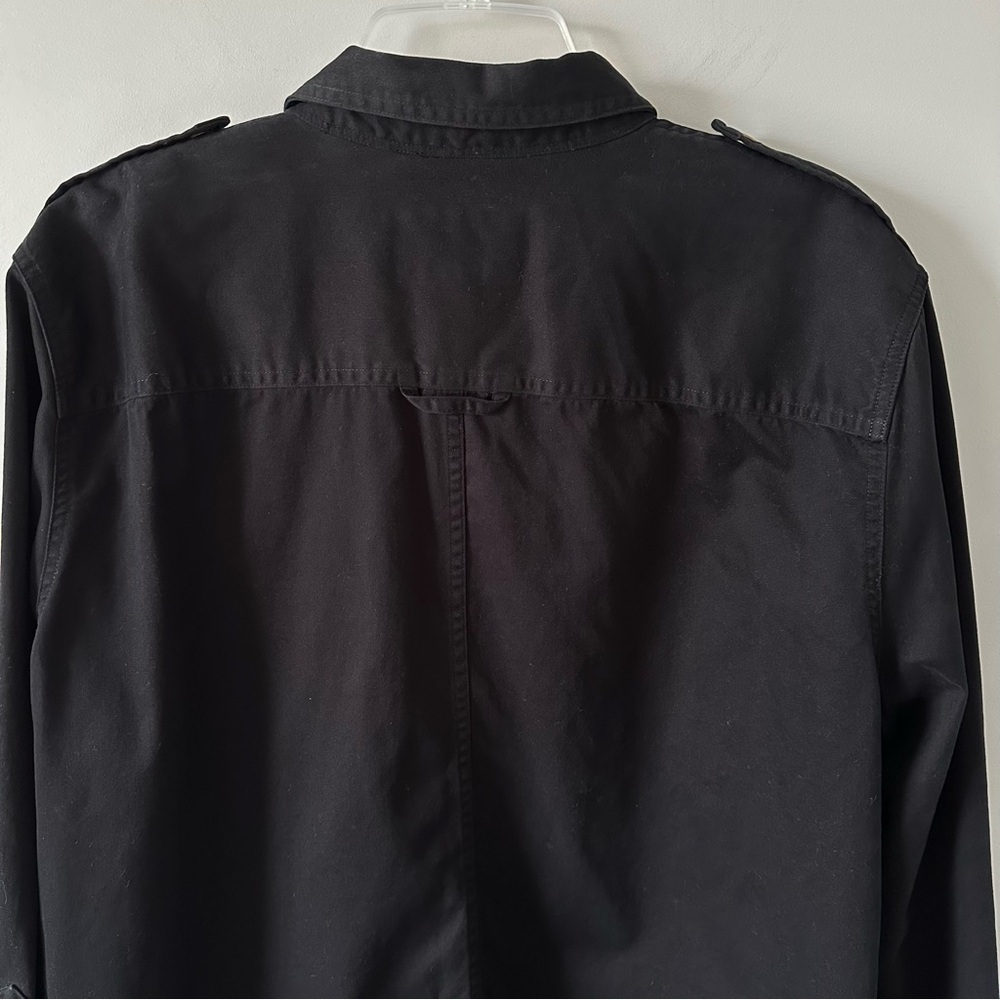 Ralph Lauren Safari Outfitters Black Snap Button Up Shirt Women's 2X Vintage - Picture 11 of 15